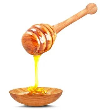 Honey on a white background Stock Photos
