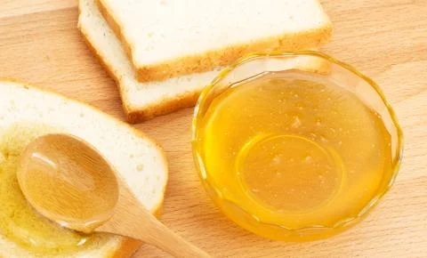 Honey white bread on the table Stock Photos