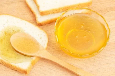 Honey white bread on the table Stock Photos
