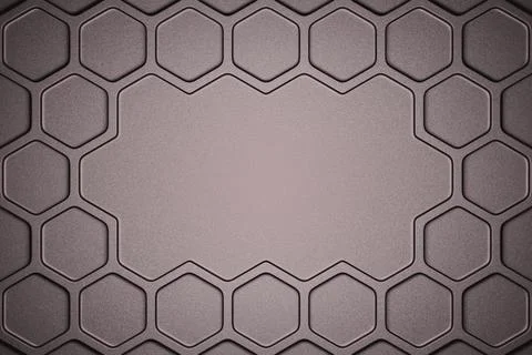 Honeycomb background with copy space. 3d illustration. Illustrazione stock