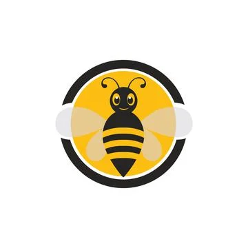 Honeycomb bee animal logo vector image Stock Illustration
