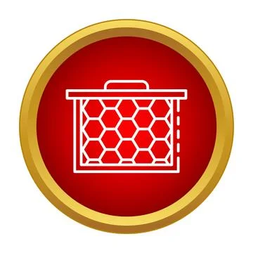 Honeycomb beehive frame for beekeeping icon 库存插图