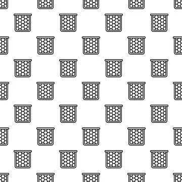 Honeycomb beehive frame repeating pattern background Ilustración de archivo