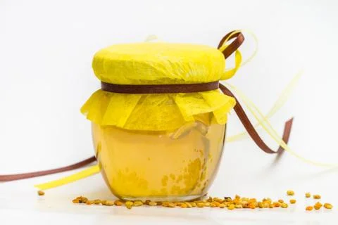 Honeycomb with bees Stock Photos