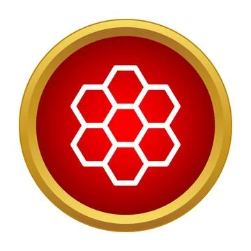 Honeycomb cell pattern flat icon design 库存插图