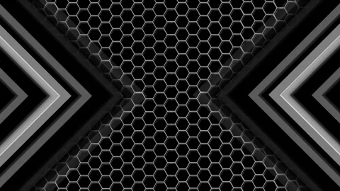 Honeycomb chevron abstract background animation, Dark geometric background .. Stock Footage 329521326