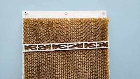Honeycomb cooler pad is used of more cold airflow. Stock Photos