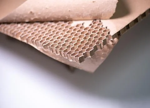 Honeycomb core cardboard Stock Photos