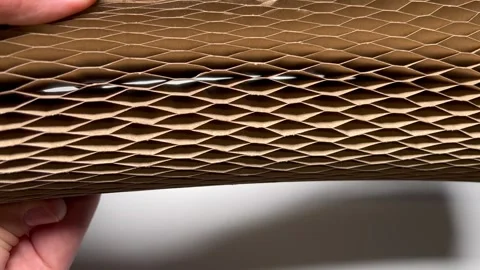 Honeycomb core cell image from above made in studio Video stock 305314672