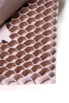Honeycomb core cell image from above made in studio Stock Photos