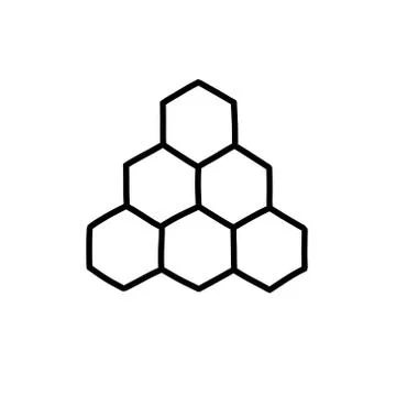Honeycomb doodle icon, vector line illustration Stock Illustration