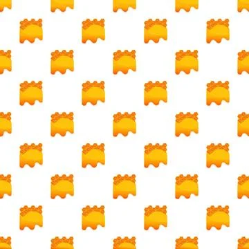 Honeycomb dripping honey seamless pattern on white Illustrazione stock