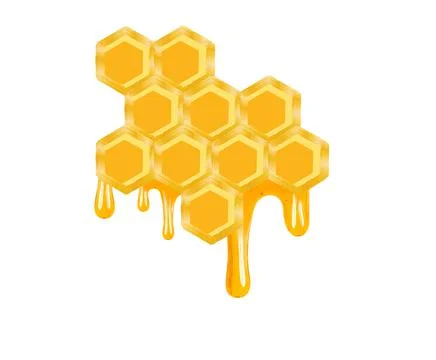 Honeycomb dripping Stock Illustration
