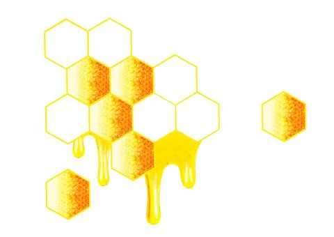 Honeycomb dripping Stock Photos