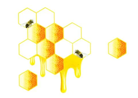 Honeycomb dripping Stock Photos