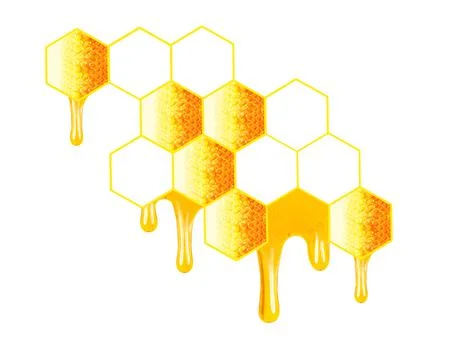 Honeycomb dripping Stock Photos