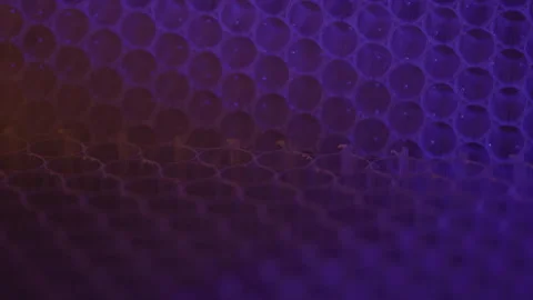 Honeycomb Figures On An Abstract Purple Background. Stock Footage 255124890