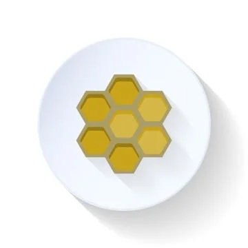 Honeycomb flat icon Stock Illustration