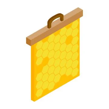 Honeycomb frame isometric 3d icon Stock Illustration