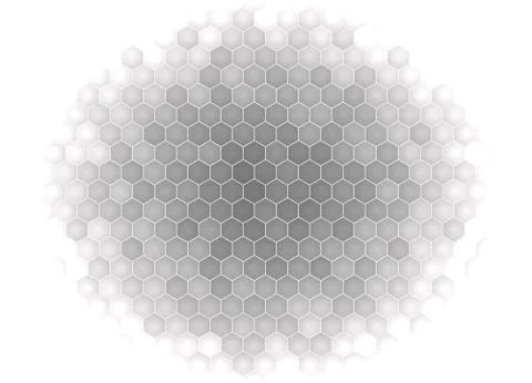 Honeycomb grey abstract background. Vector stock illustration for poster Stock Illustration