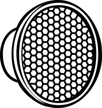 Honeycomb grid mesh modifier line art icon Stock Illustration