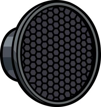 Honeycomb grid mesh modifier studio flash Stock Illustration