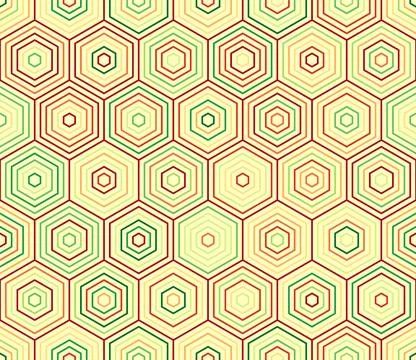 Honeycomb hexagon cells background. Simple stacked hexagons. Large honeycom.. Stock Illustration