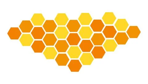 Honeycomb hexagon isolated on white background. Vector illustration. Stock Illustration