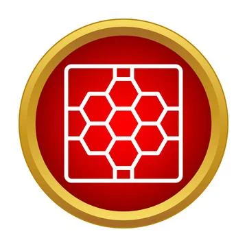 Honeycomb hexagonal pattern abstract design icon button 스톡 일러스트