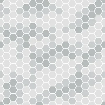 Honeycomb hexagonal seamless pattern. Gray, black, white beehive background.. Stock Illustration