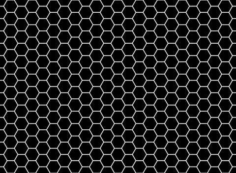 Honeycomb hexagonal seamless pattern. Grid design, vector background. Simple Stock Illustration