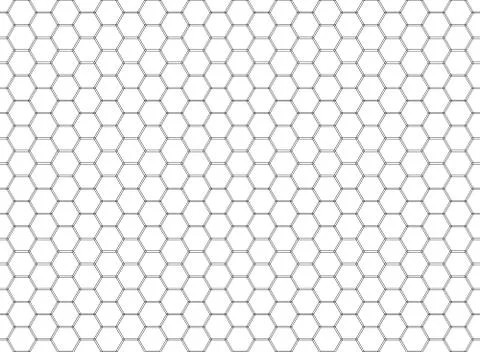 Honeycomb hexagonal seamless pattern. Grid design, vector background. Simple Stock Illustration