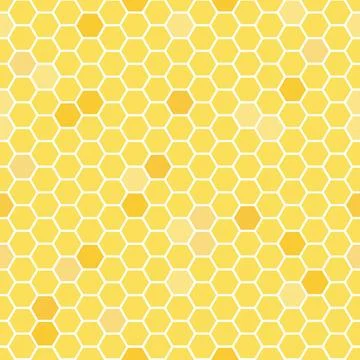 Honeycomb hexagonal seamless pattern. Yellow, orange beehive background. Gr.. Stock Illustration
