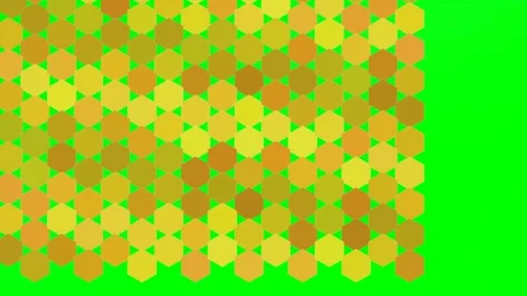 Honeycomb Hexagons Forming Cell By Cell on Green Screen Stock Footage 342000545