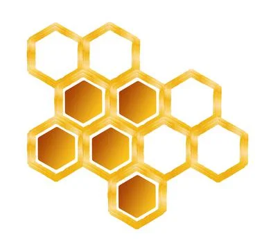Honeycomb honey Stock Illustration