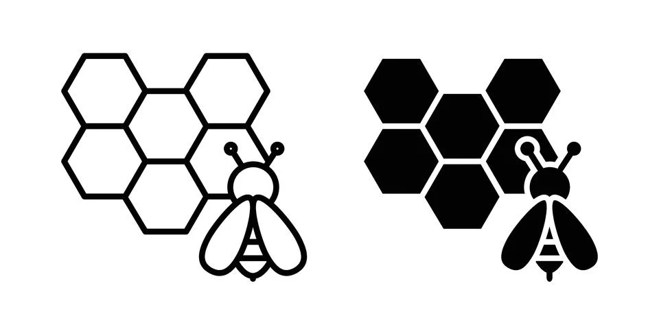 Honeycomb icon design. Simple Vector illustrations.. イラスト素材