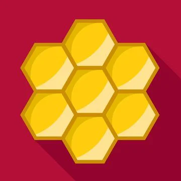 Honeycomb icon, flat style Stock Illustration