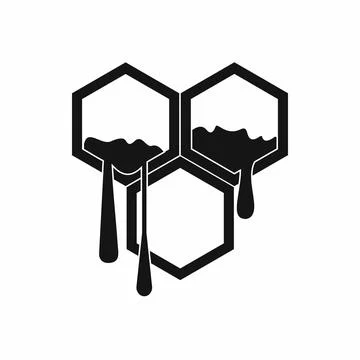 Honeycomb icon in simple style Stock Illustration