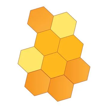 Honeycomb icon. Vector illustration . Flat style. Stock Illustration