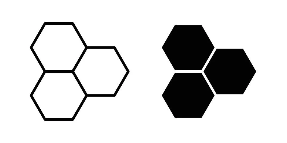 Honeycomb icon for web projects Stock Illustration