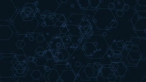 Honeycomb-inspired hexagonal structure of interconnected circles Stock Footage 289303530