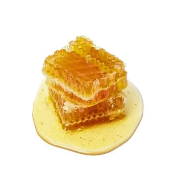 Honeycomb isolate on white background, bee products by organic natural ingr.. Stock-Fotos
