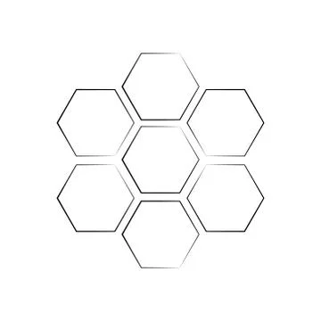 Honeycomb line icon vector illustration Stock Illustration
