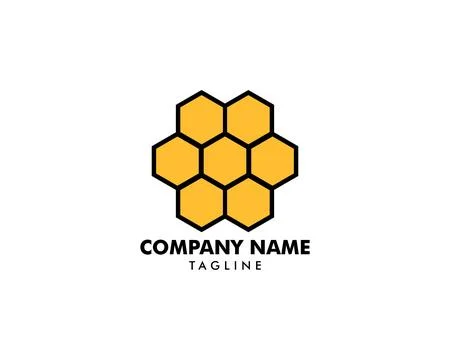 Honeycomb Logo Template Design Vector Stock Illustration