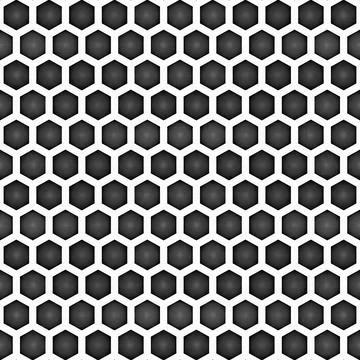 Honeycomb Metal pattern black and white Stock Illustration