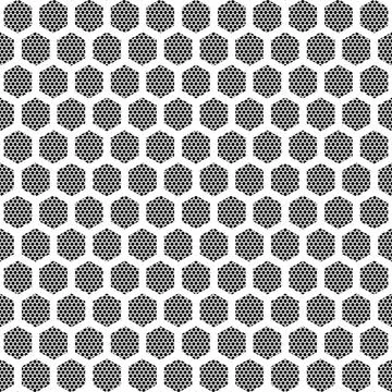 Honeycomb Metal pattern black and white Tilable Texture Stock Illustration