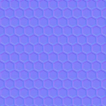Honeycomb Metal pattern Normal 3D Texture Stock Illustration