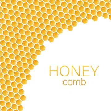Honeycomb monochrome honey pattern. Vector stock illustration. Stock Illustration