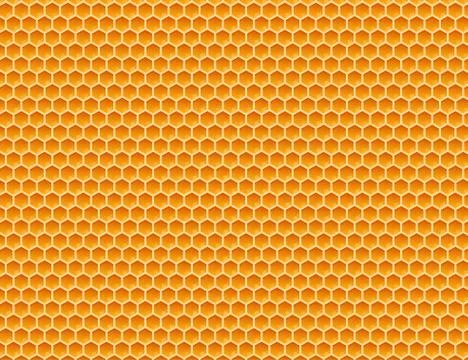 Honeycomb monochrome honey pattern. Vector stock illustration. Stock Illustration