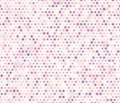 Honeycomb mosaic pattern. Multicolored geometric elements of varied size. H.. Stock Illustration